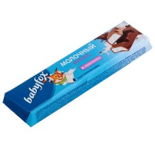 Шоколадный батончик с молочной начинкой Babyfox, 45 г