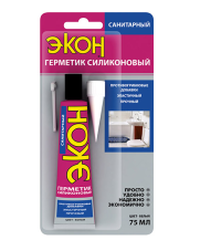 Герметик силикон. санитарный ЭКОН (белый) 70мл.