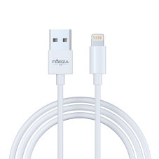 Кабель для зарядки Эталон iP, 1м, Быстрая зарядка 2.4А, 12W, TPE, белый, кейс FORZA