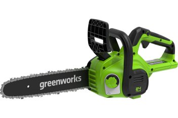 Пила цепная акк. GreenWorks G24CS25K4, 24V, 25см, c АКБ 4Ач и ЗУ