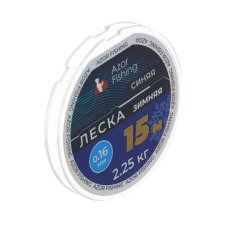 Леска зимняя, 15м, 0,16мм, 2,25кг, синяя AZOR FISHING