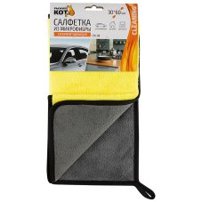 Салфетка из микрофибры CM-08 супервпитывающая 30х60см Рыжий кот
