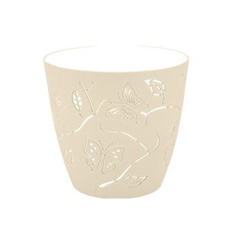 Горшок для цветов Butterflies D=145мм (1,4л) круглый,молочный PT401210048 Plast Team