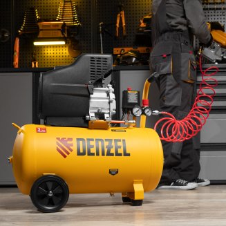 Компрессор Denzel DC1500/50 прям привод 1,5 кВт, 50 литров, 220 л/мин