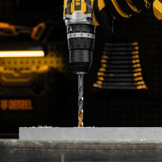 Сверло спиральное по металлу 9 x 125мм, Р6М5, Golden Tip // Denzel