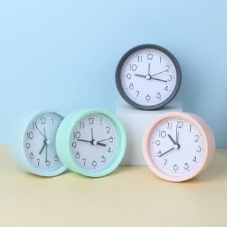 CHRONO Будильник, 10x4x10 см, 1*АА, пластик, 4 цвета, арт.2 LADECOR