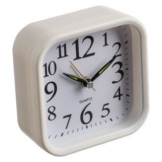 CHRONO Будильник, 9,6x9,6x4см, 1*АА, пластик, 2 цвета LADECOR