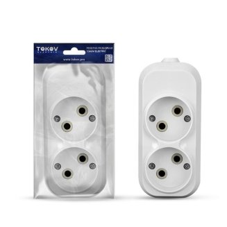 Колодка удлинителя 2-м 10Аб без заземл. АБС-пластик бел.TOKOV ELECTRIC TKE-C01-KU2 .1685659