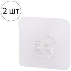 Крючки самоклеящиеся для аксессуаров с диаметром прутьев/проводов до 5мм, 2 шт