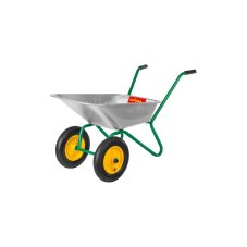 Тачка садовая GB-2, 80 л, 120 кг, двухколесная, оцинкованная сталь, GRINDA (422400)