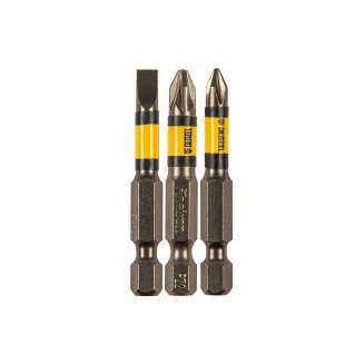Набор бит комбинированный 3шт.PH2. PZ2. SL5. 50мм, сталь S2// Denzel