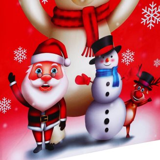 Пакет подарочный бумажный, с ламинированным нанесением, 26x32x9 см, 4 дизайна, арт 16 СНОУ БУМ