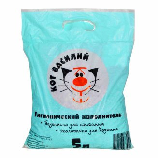 Наполнитель для кошек 5л впитывающий КОТ ВАСИЛИЙ