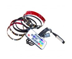Комплект Лента св/д+пульт ДУ+USB TV подсветка 5V 7,2W/m 30Led/m IP20 RGB 2x0,5м 5050 10-70 APEYRON