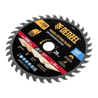 Пильный диск по дереву ф150 х 20 мм, 36 зубов, тонкий// Denzel