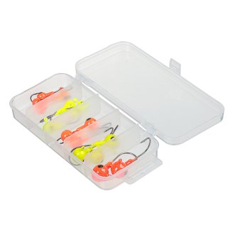 Набор разноцветных джиг головок в коробке, 15шт, 3,5,7,10,12гр AZOR FISHING