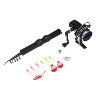 Набор рыбака в коробке с удочкой, катушкой и оснасткой, компакт AZOR FISHING