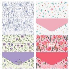 Конверт для денег MESHU "Meadow" 85*164мм, матовая ламинация, 4 дизайна