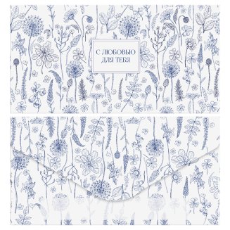Конверт для денег MESHU &quot;Meadow&quot; 85*164мм, матовая ламинация, 4 дизайна