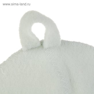 Шапка для бани и сауны, полиэфир 70%, шерсть 30%, белая
