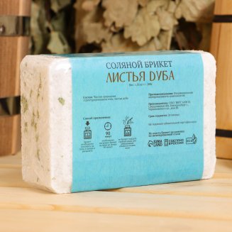 Соляной брикет &quot;Листья дуба&quot;, 1,35 кг &quot;Добропаровъ&quot; 4836871