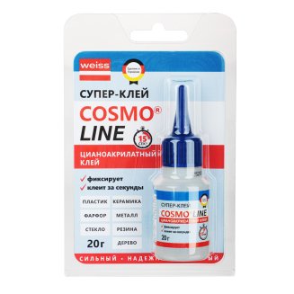 Клей цианоакрилатный, флакончик 20гр. COSMO LINE