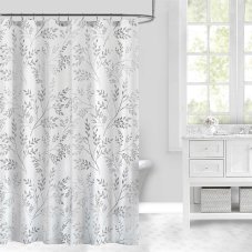 Штора для ванной 180x180см BRANCH, белый/серебро, ПЕВА, SWC-55-21