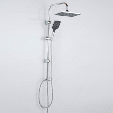 Душевая система, верхний душ 1 реж 270x180мм, ручной душ 1 реж 105x120мм, хром RAIN