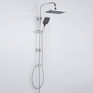 Душевая система, верхний душ 1 реж 270x180мм, ручной душ 1 реж 105x120мм, хром RAIN