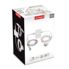Трансформатор 220V/24V, мощность 30 W (максимальное подключение 1 500 LED ламп)