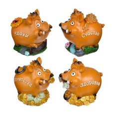 Sale! Копилка Символ года, полистоун, 10,5х10х7 см, 4 вида СНОУ БУМ
