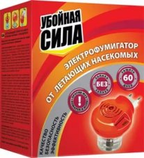 Средство от насекомых Убойная Сила фумигатор + жидкость от летающих насекомых 60 дней
