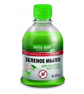 Зеленое мыло фунгицид ИНТА-ВИР® в бутылках 250мл.