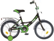 Велосипед NOVATRACK 16", URBAN, черный, тормоз нож., крылья и багажник хром.