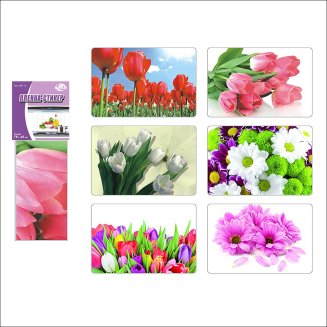 Пленка-стикер 90*60см (цветы) защитная 6диз JD67-37
